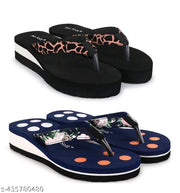 Pack of 2 - TWO SOFT Comfortable & Stylish Extra Soft Slippers/ Flip Flop for Women & Girls Combo of 2