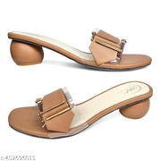 Fancy Ladies Sandals and Slippers | Casual Heel Sandals Girls | Attractive Beige Slippers & Flip Flops for Women