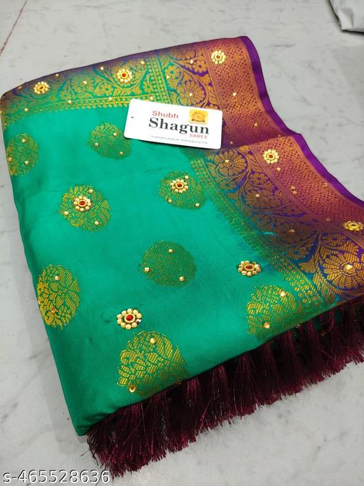 BANARASI BALATON SAREE WITH STONE AND JHALAR WORK