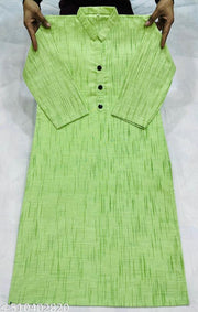 Khadi Cotton Green Kurti For Women
