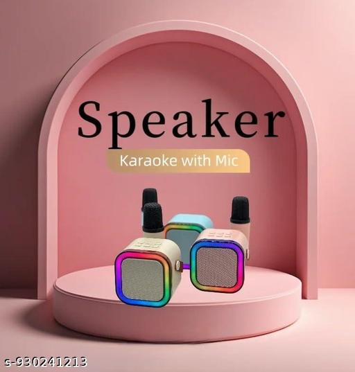 Karaoke Machine, Mini Karaoke Machine with 1 Wireless Microphones for Kids and Adults, Bluetooth Speaker Toys, Birthday Girls Gift