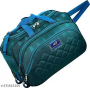 Unisex Travel Luggage Bag - (52 Cm) Expandable Flat Folding Travel Duffel Bag/Duffel Strolley Bag With Smooth Spinner Wheels