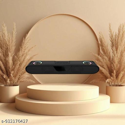 Portable Bluetooth Speaker, 10 Watts, Upto 8h Backup, Dual Drivers + Dual Passive Radiators, Call Function, Bluetooth v5.3 | USB | mSD| AUX, TWS, RGB LED