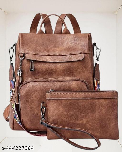Bohobuzz Backpack Purse for Women Convertible Travel Vintage PU Leather Bag(Backpack,bag,backpack for women women bag fashion,stylish)