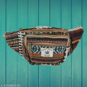 MYRIAD waist hemp bag Contemporary Hemp Fanny Pack for Urban Explorers Eco-Friendly Hemp Waist Pack for Sustainable Living Size-(30 x 12 CM)