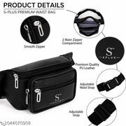 Waist Bag for Men Side Bag for Travel, Sports Waterproof & Adjustable Belt Pouch Fanny Waist Bag