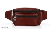 Premium Brown Leather look Waist Bag for Men