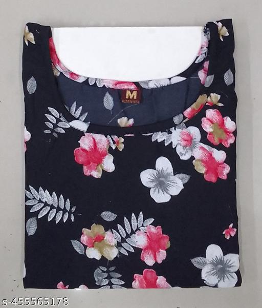 Women Ethnic Wear Women Crepe Fabric Printed Straight Kurti, Size -S, M, L, XL, XXL, 2XL, XXXL, 3XL, 4XL, 5XL ( New Arrival New Design Fashionable Kurti )