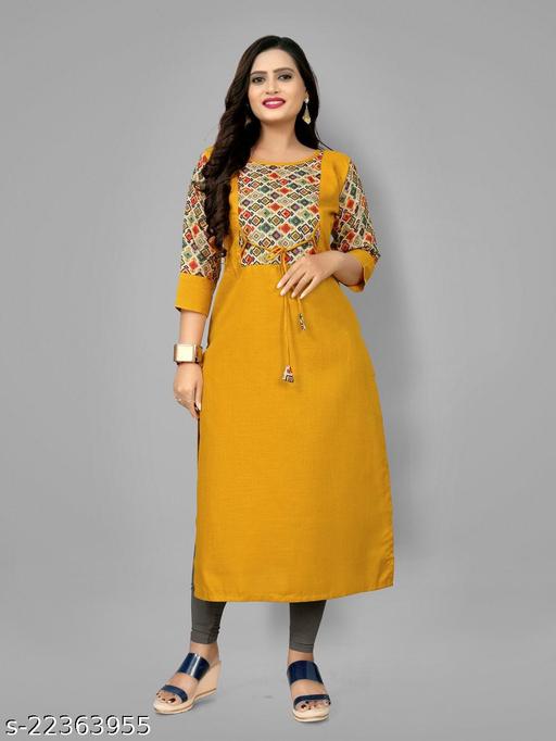 Plus Size Straight Cotton Kurti