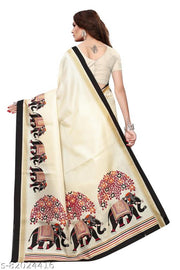 IKKAT PRINT KHADI BLENDED SAREE