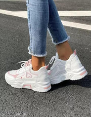 Vosco Women's Stylish Casual Sports Walking Running Sneakers Shoes For Girl And Women Pink Sky Women's Stylish Casual Sports Walking Running Sneakers Shoes For Girl And Women