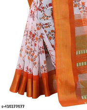 Trending cotton sarees with blouse 399