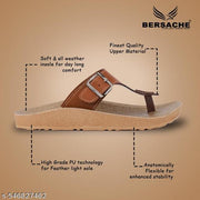 Bersache Extra Soft Classic Casual Chappal with  Regular wear with Ultra Soft & Flexibility Technology Slider for Men's (Rust)