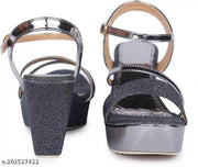 Women Black Wedges  Fashion Sandal