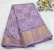 Dola Jaquard Woven Printed Saree With Blouse