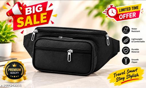 Men’s Premium Multi-Pocket Waist Bag | Crossbody Belt Bag | Travel & Daily Use