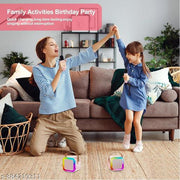 Wireless Mic, RGB LED Light Speaker, Rechargeable Battery, Multi-Mode Music System for Kids & Outdoor Party