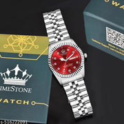Legacy Series Stainless Steel Day and Date Functioning | Stylish Chain | Quartz Analog Watch for Boys/ Men