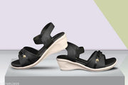 Women Black Heel Sandals : Fancy Ladies Heels : Latest Wedges Heels Sandals Ladies