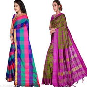 Cotton Fabric Saree For Women's