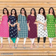 Polyster/Crepe fabric-Refined Kurtis