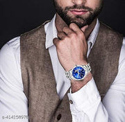 Dial, Day & Date Functioning, Stainless Steel Strap Analog Watch for Men (Dial-Silver)Men's sports watches,Men's chronograph watches,Men's automatic watches,Men's mechanical watches,Men's digital watches,Men's smartwatches,