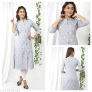 Cotton slub Digital  Print Anarkali Kurti  For Women