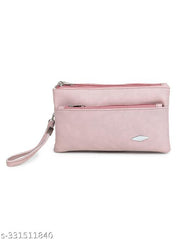 GUKA Wallet For Women / money organizer / women clutch / 3 zip compartments / multi compartment wallet