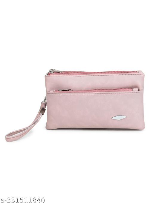 GUKA Wallet For Women / money organizer / women clutch / 3 zip compartments / multi compartment wallet