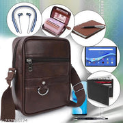 Trendy/Daily use/Classic College/Office BROWN Leather Sling Bag For Girls/Women/Boys/Mens