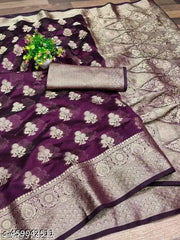 Morpich Fashion Organza  Silk Saree