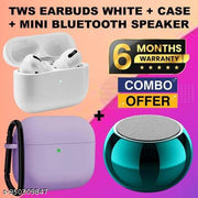 Bluetooth Speaker, Stereo Sound Surround, Long Hours Playback, Best for Mobile, Laptop/PC, Media Players with Multi Modes with Bluetooth Buds - Combo