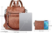 Bohobuzz Backpack Purse for Women Convertible Travel Vintage PU Leather Bag(Backpack,bag,backpack for women women bag fashion,stylish)