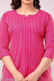 Women’s Short Printed Kurti Pack of 2 Cotton Casual Combo for Women