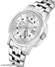 new stylish silver dial stailess steel watch