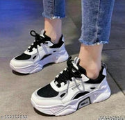 Vosco Women's Stylish Casual Sports Walking Running Sneakers Shoes For Girl And Women Black Trend Women's Stylish Casual Sports Walking Running Sneakers Shoes For Girl And Women