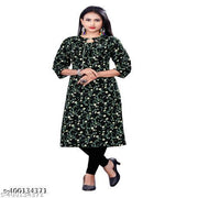 Polyster/Crepe fabric-Women Ethnic Wear Women Crepe Fabric Printed Straight Kurti, Size -S, M, L, XL, XXL, 2XL, XXXL, 3XL, 4XL, 5XL ( New Arrival New Design Fashionable Kurti )