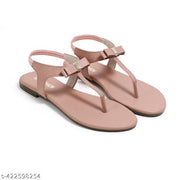 Women Flats Sandals Girls Stylish Fancy Flat Fashion -Sandals Ladies Footwear Sandals Flat Sandal for Women and Girls (Pink)