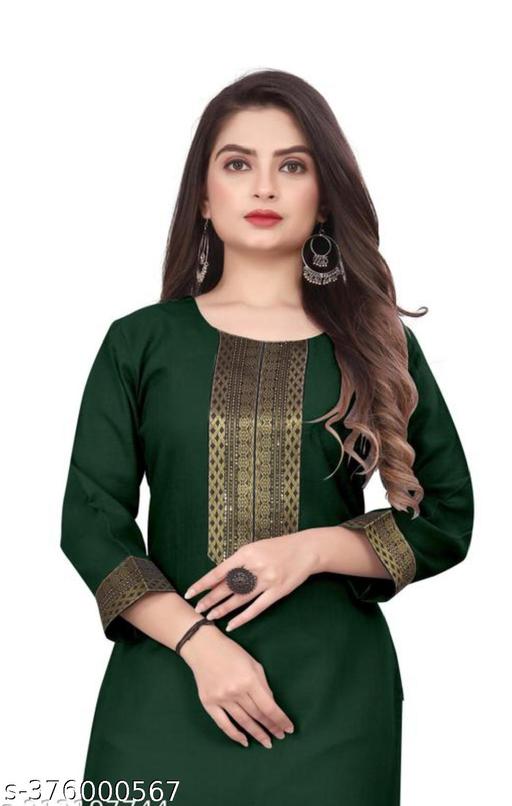 Stylelist Lace Border straight kurti for women and girls