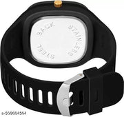 New Arrival Analogue Stylish Watch Square Silicon Strap for Men's & Boys| Fancy Men Analog Watches