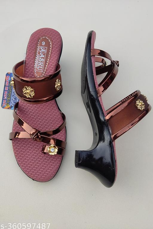 Asku Footwear & Fashion’s Trendy Heel Sandals With Cushioned Sole And Sturdy Construction For Everyday Use And Comfortable Heels With Strong Stone, Best Fitting & Pasting Without Damaged ( safe home delivery ), Water Proof /