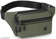 Men’s PU Leather Crossbody Sling Bag with Large Capacity, Adjustable Belt & Zipper Closure for Daily Use, Hiking & Outdoor Activities