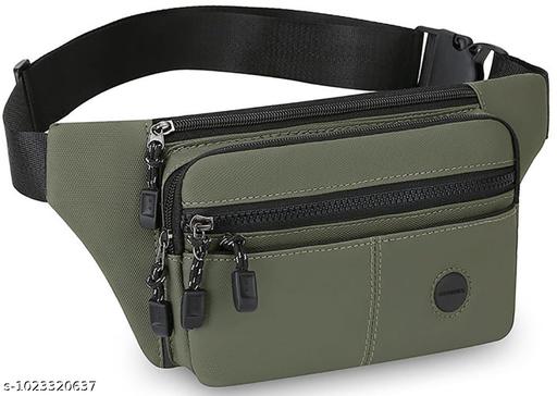 Men’s PU Leather Crossbody Sling Bag with Large Capacity, Adjustable Belt & Zipper Closure for Daily Use, Hiking & Outdoor Activities