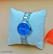 New Solid Designer Black Silver Metal Analog Watches for Women