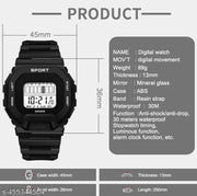 Black colour sports watch for  men & women 75