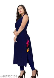 Cool&Classy Rayon Kurtis(Navy Blue)