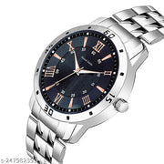 GR Men's Steel Chain RB Silver Men style Boys Hand Watch Gents 2023 Luxury Design Steel Chain New Model Analog Watch - For Men & Boy's