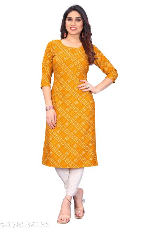 Straight Crepe Kurti