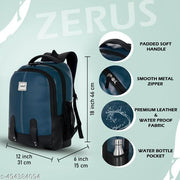 Zerus Graceful Vegan Leather School bags For Boys Laptop Backpack for men Unisex Kids Bags & Bagpacks For School College Work Office & Students Beg