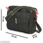 Cross Body Messenger Bag for Business College & Classes, One Side Shoulder With Adjustable Strap (Green)